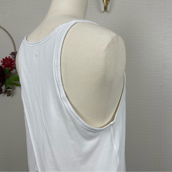 Lululemon Women White Tank Yoga Top M - Picture 6 of 10